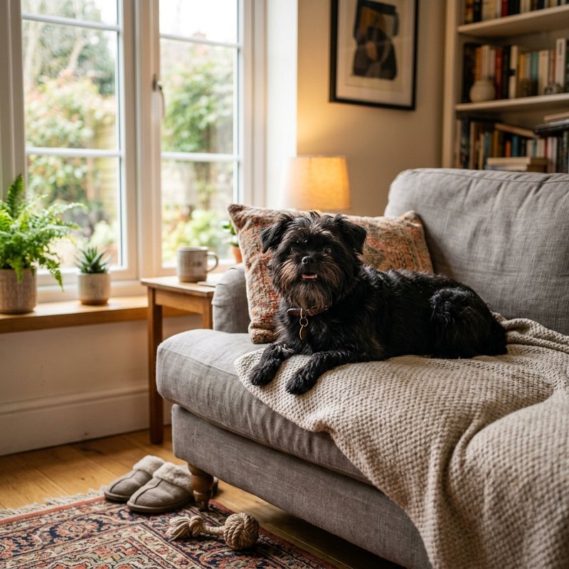 "Affenpinscher at home"