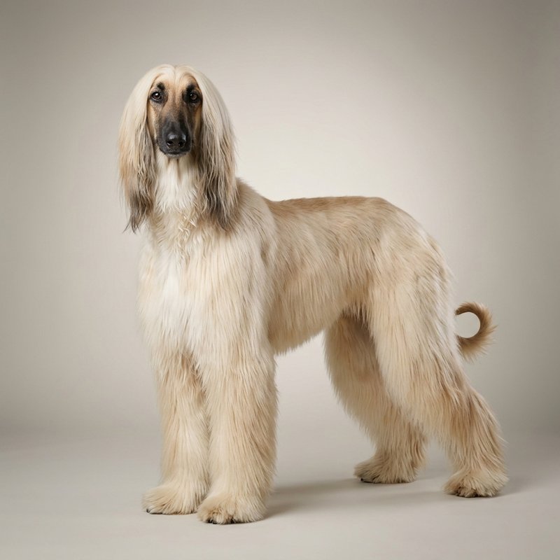 "Afghan Hound studio portrait"