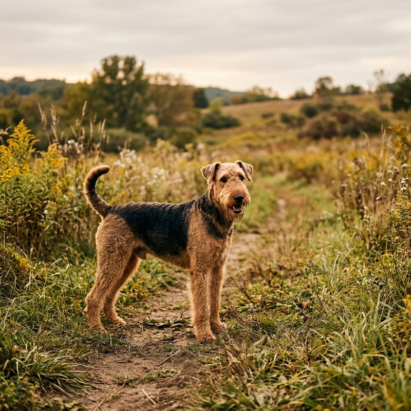 "Airedale Terrier outdoors"