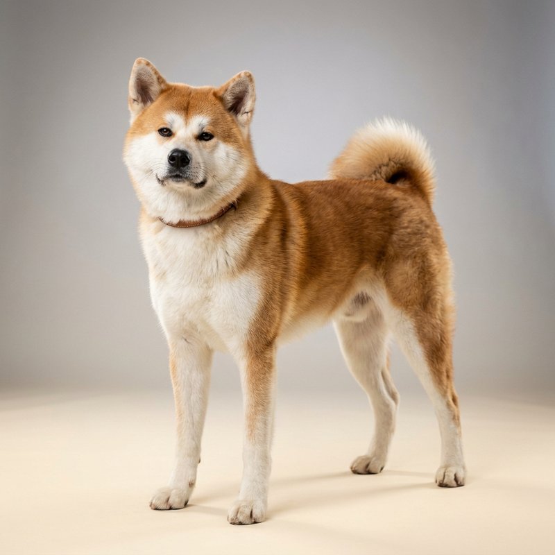 "Akita studio portrait"