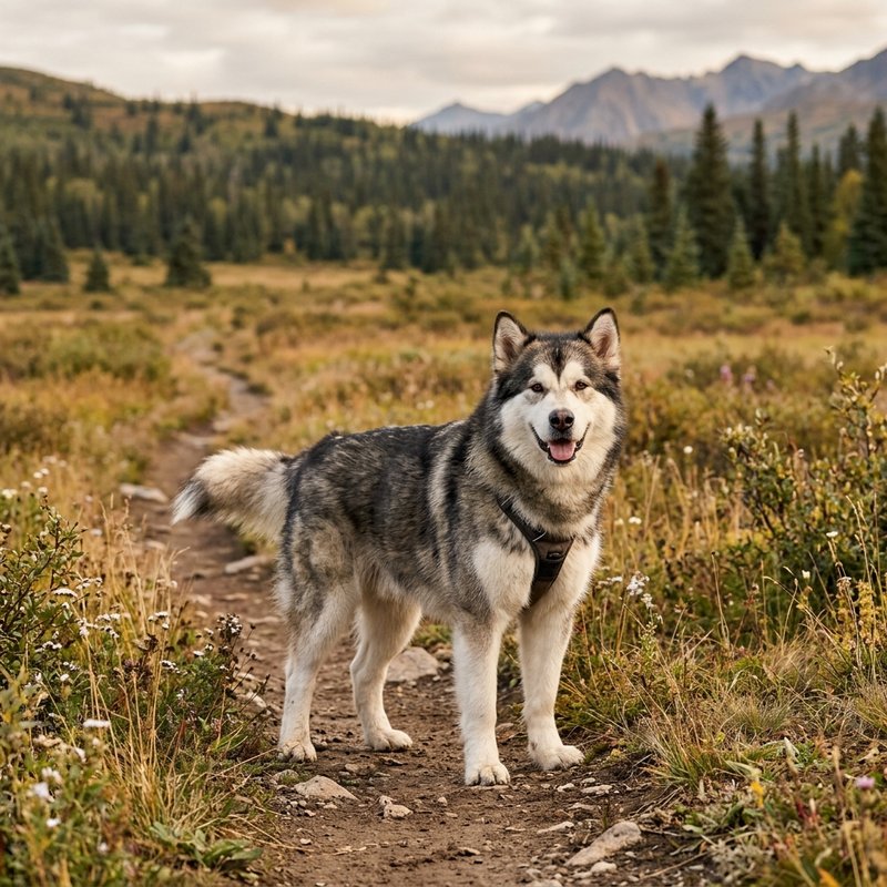 "Alaskan Malamute outdoors"