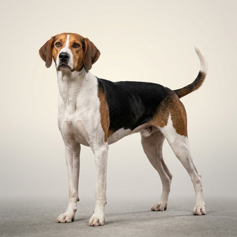 "American Foxhound studio portrait"
