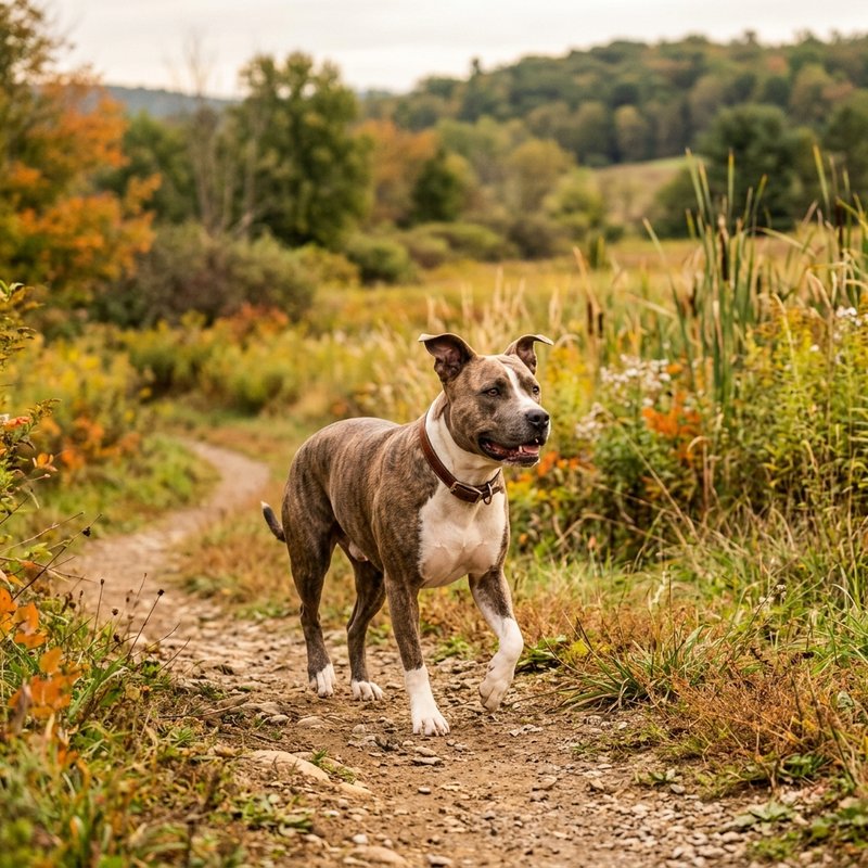 "American Staffordshire Terrier outdoors"