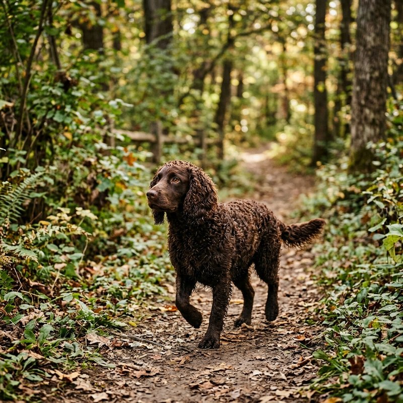 "American Water Spaniel outdoors"