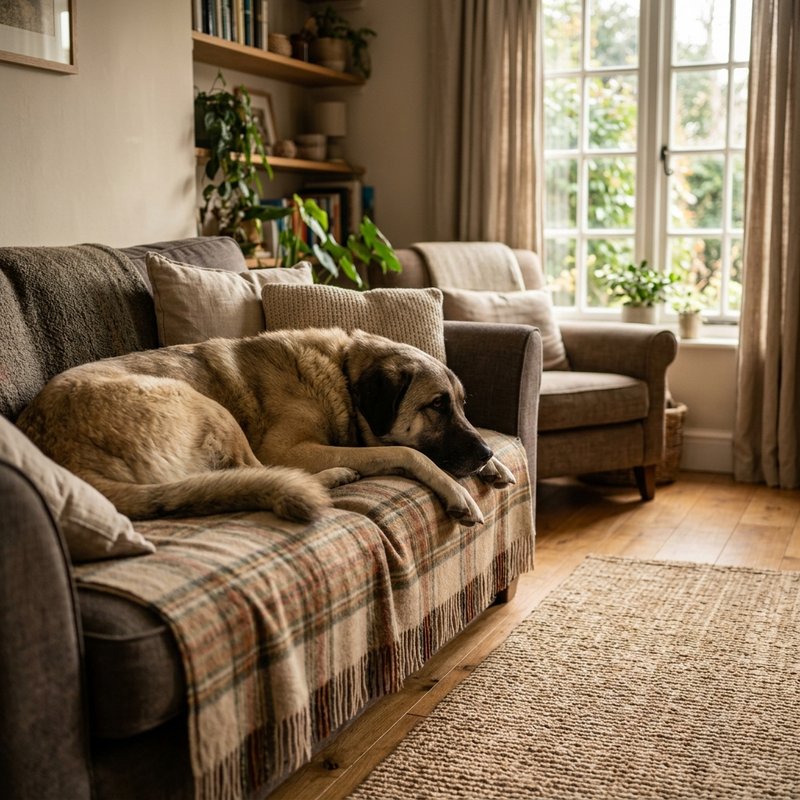 "Anatolian Shepherd Dog at home"