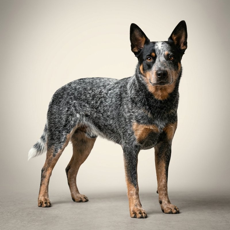 "Australian Cattle Dog studio portrait"