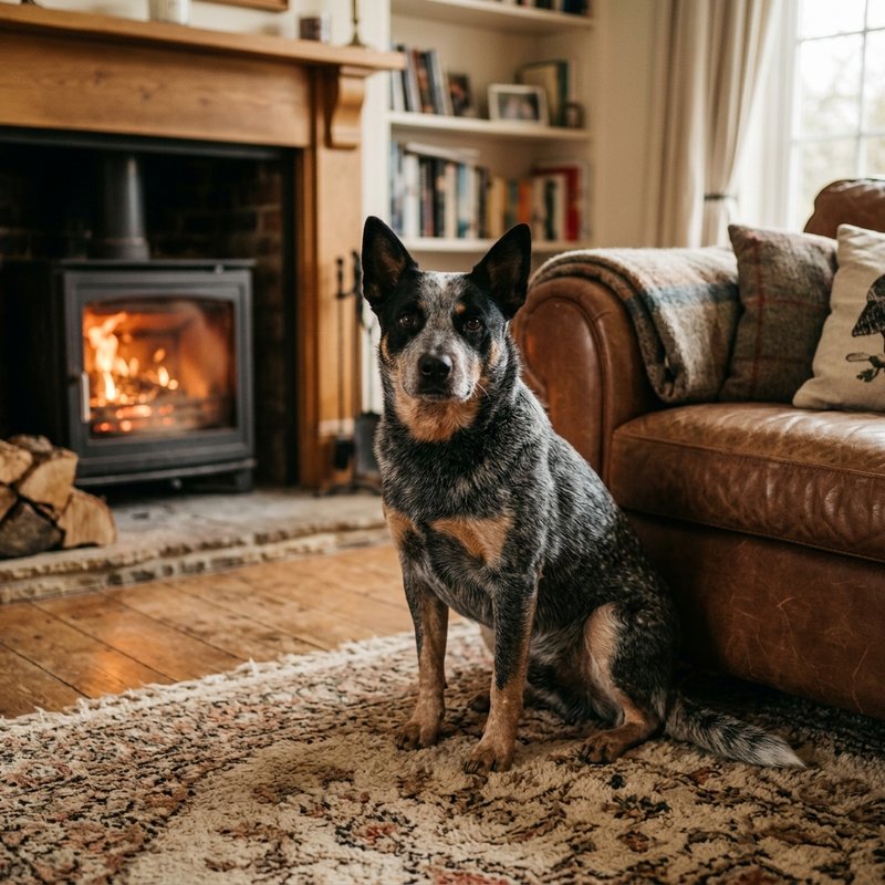 "Australian Cattle Dog at home"