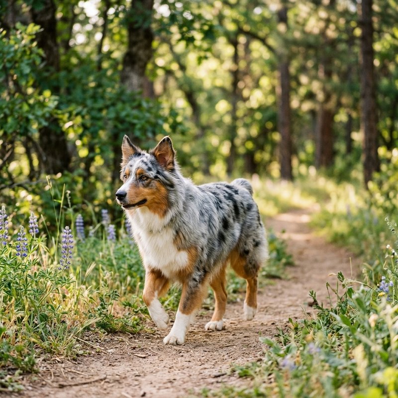 "Australian Shepherd outdoors"