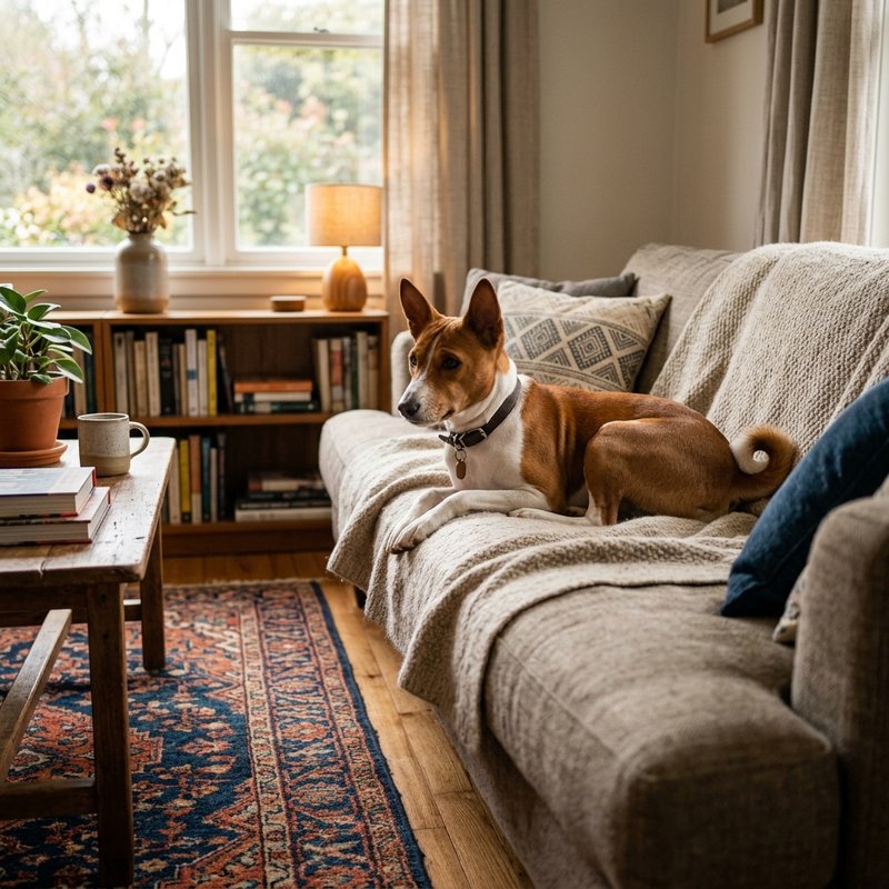 "Basenji at home"