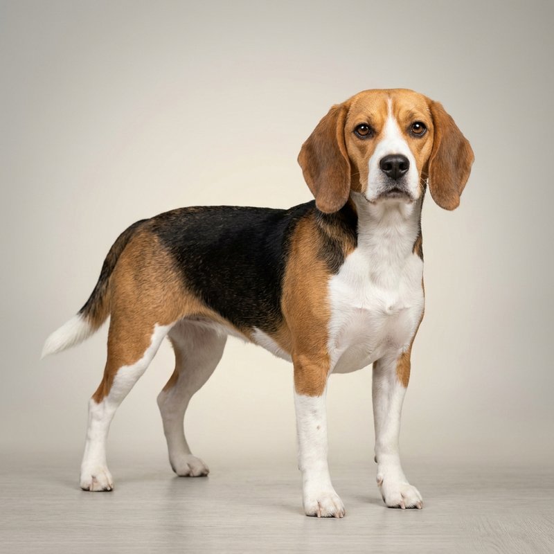 "Beagle studio portrait"