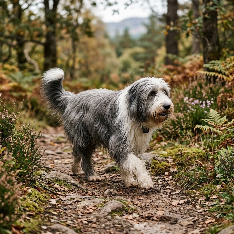 "Bearded Collie outdoors"