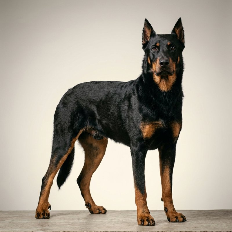 "Beauceron studio portrait"
