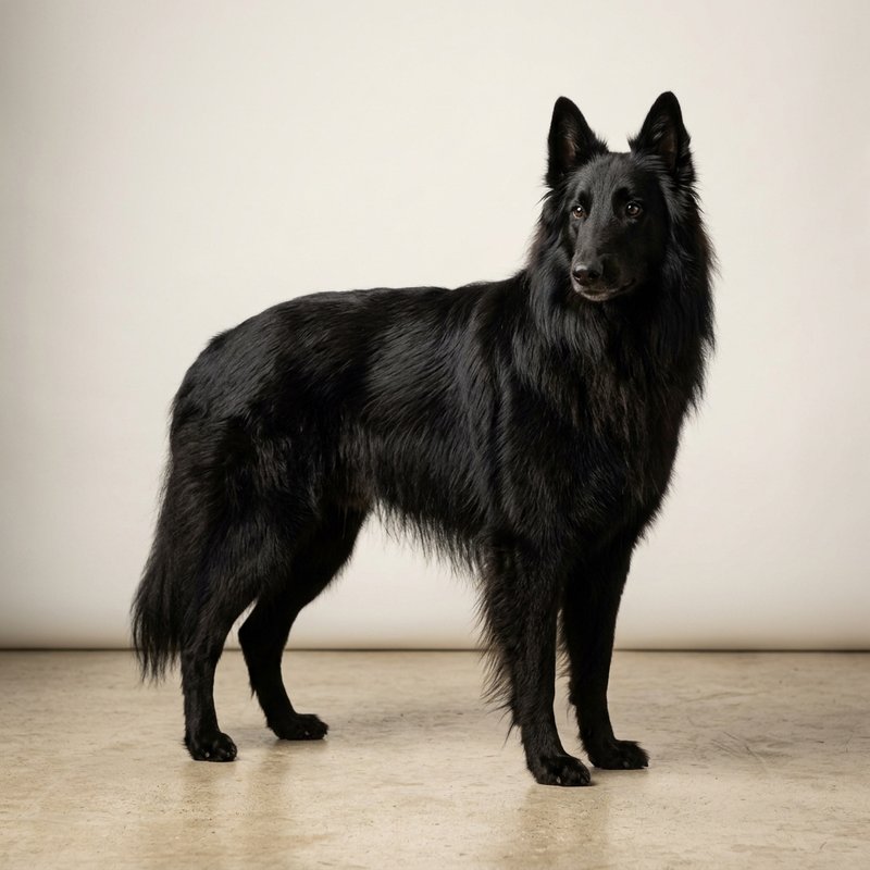 "Belgian Sheepdog studio portrait"