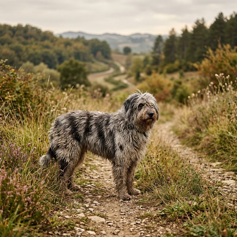 "Bergamasco Sheepdog outdoors"