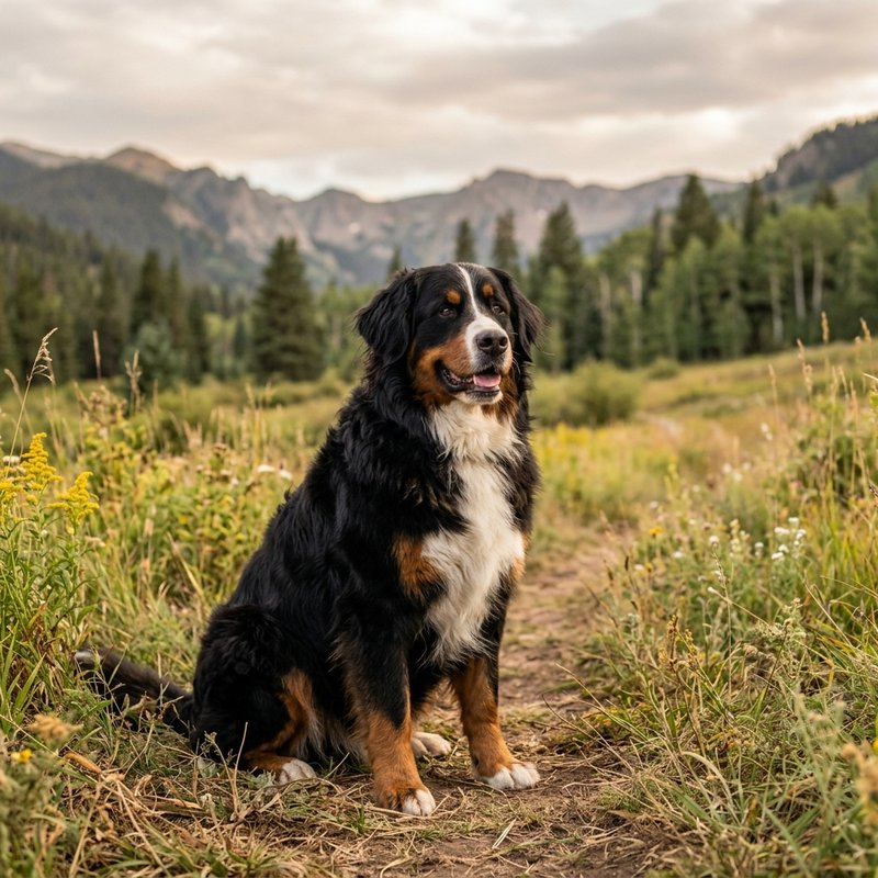 "Bernese Mountain Dog outdoors"