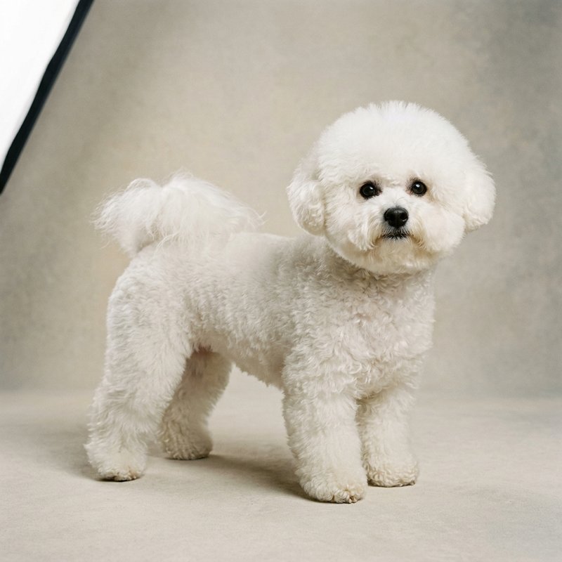 "Bichon Frise studio portrait"