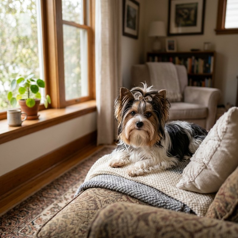 "Biewer Terrier at home"