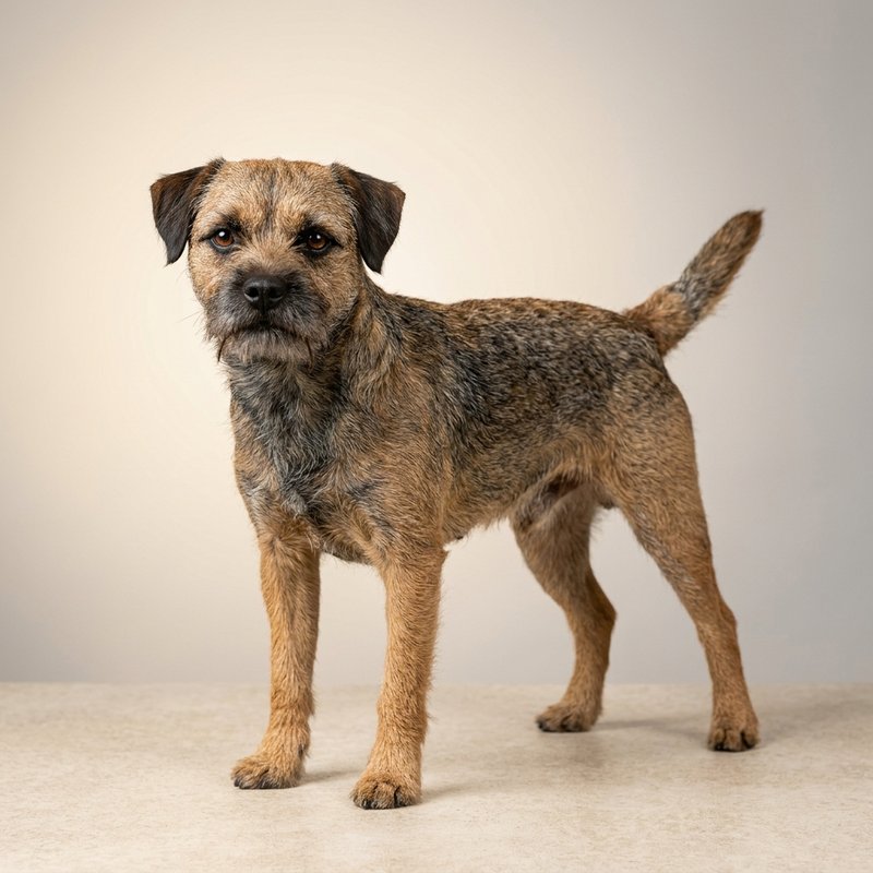 "Border Terrier studio portrait"