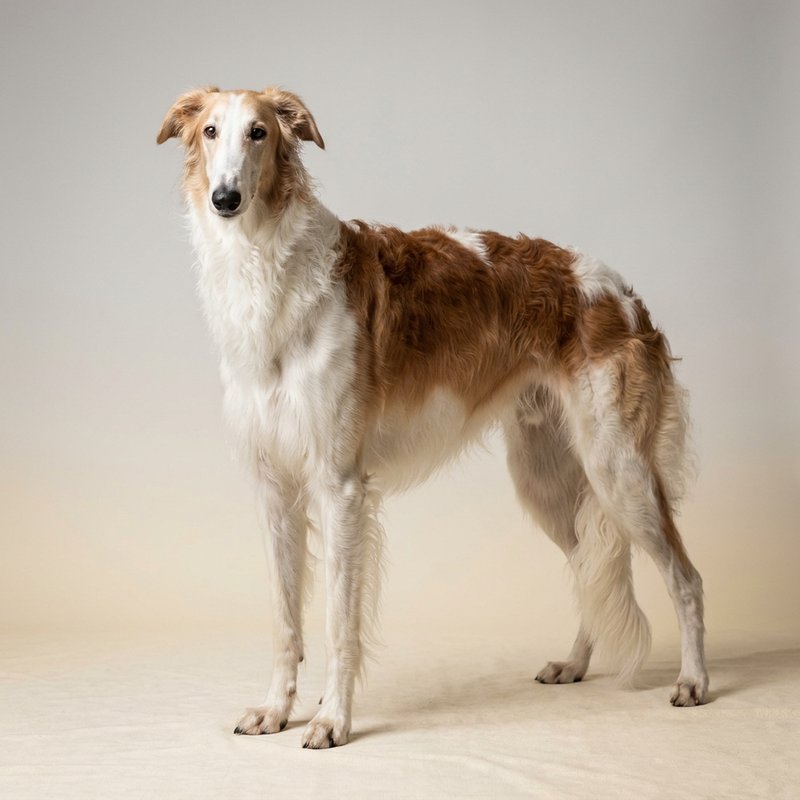 "Borzoi studio portrait"