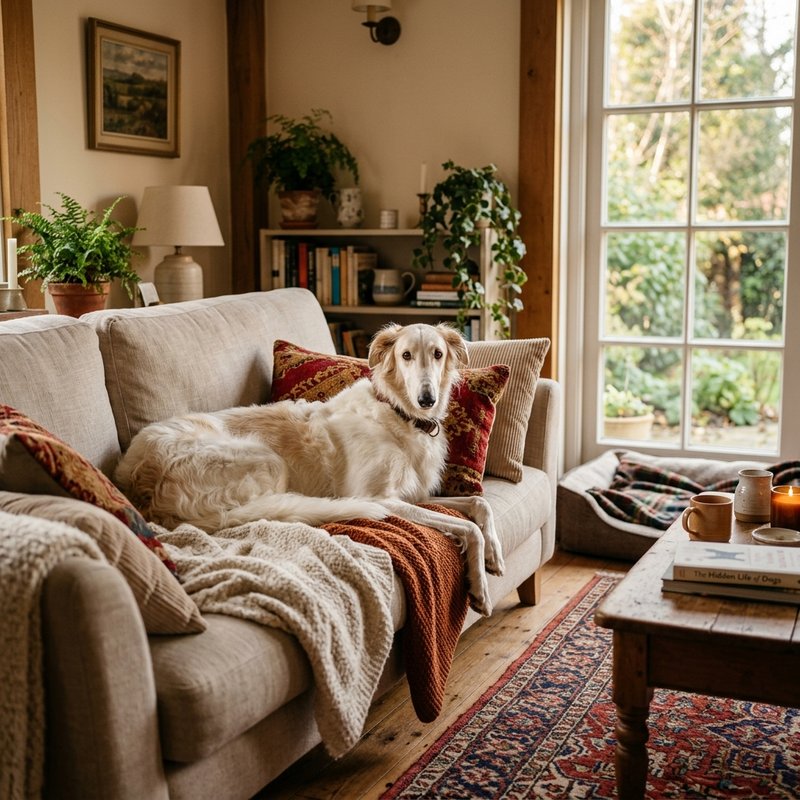"Borzoi at home"