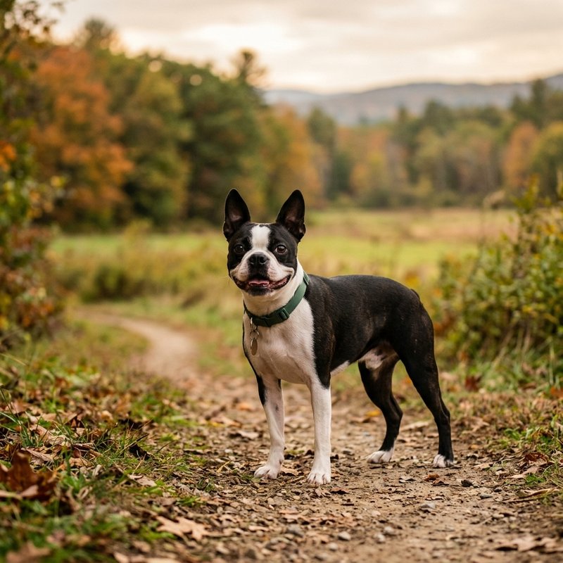 "Boston Terrier outdoors"