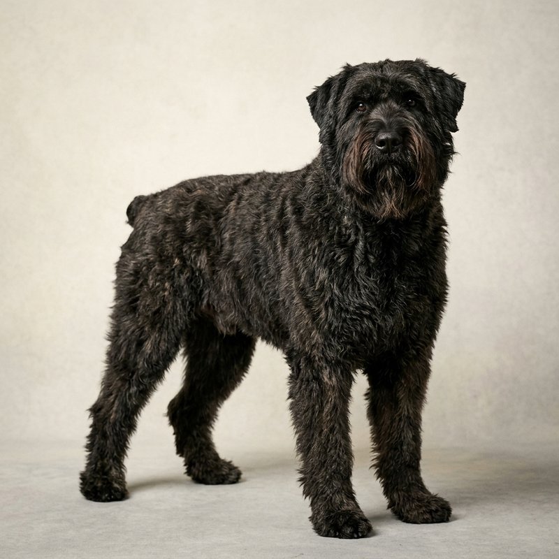 "Bouvier Des Flandres studio portrait"