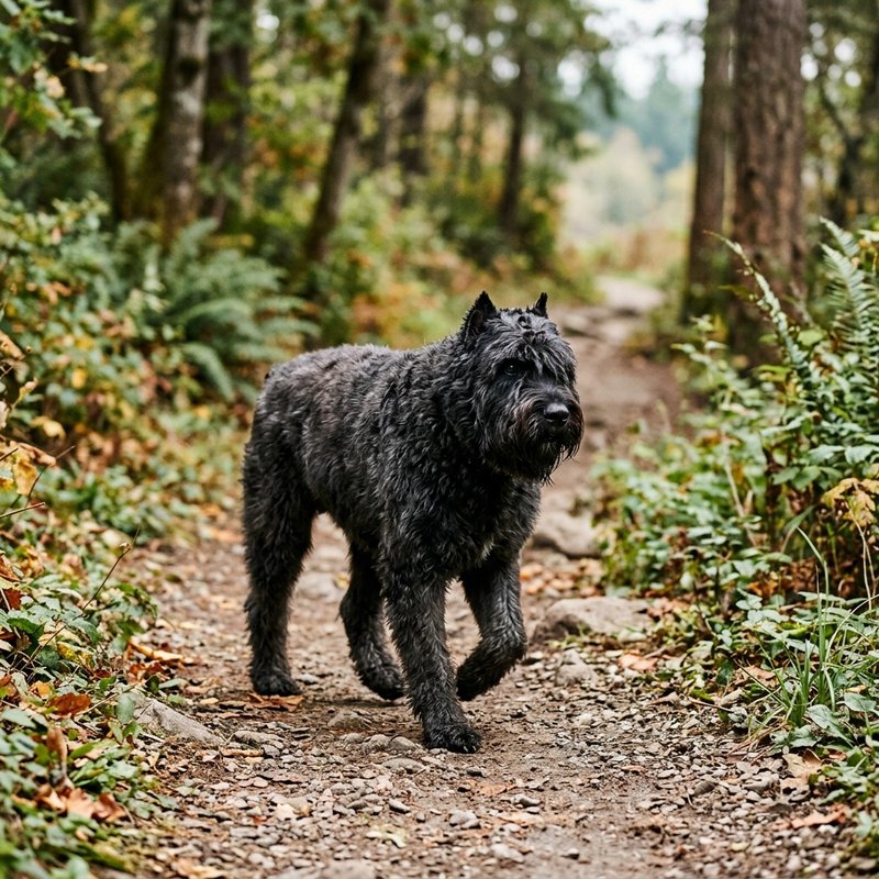 "Bouvier Des Flandres outdoors"
