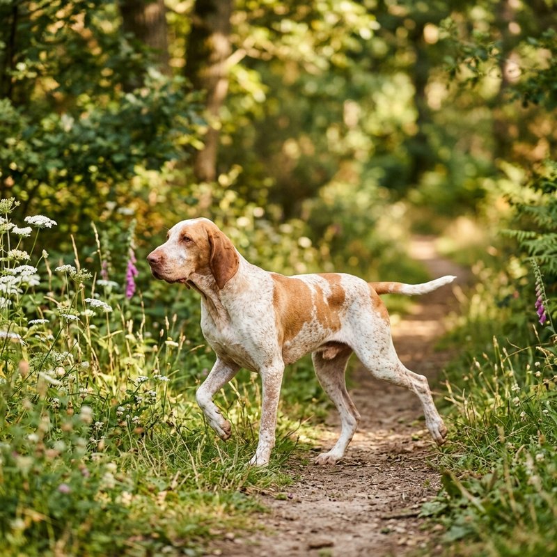 "Bracco Italiano outdoors"