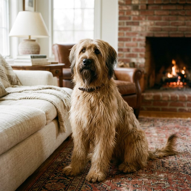 "Briard at home"