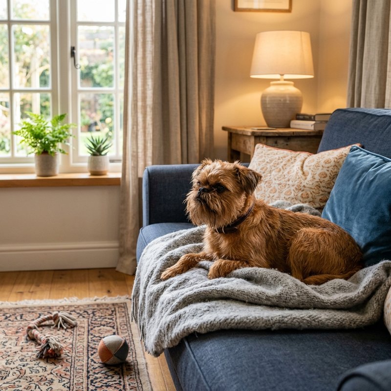 "Brussels Griffon at home"