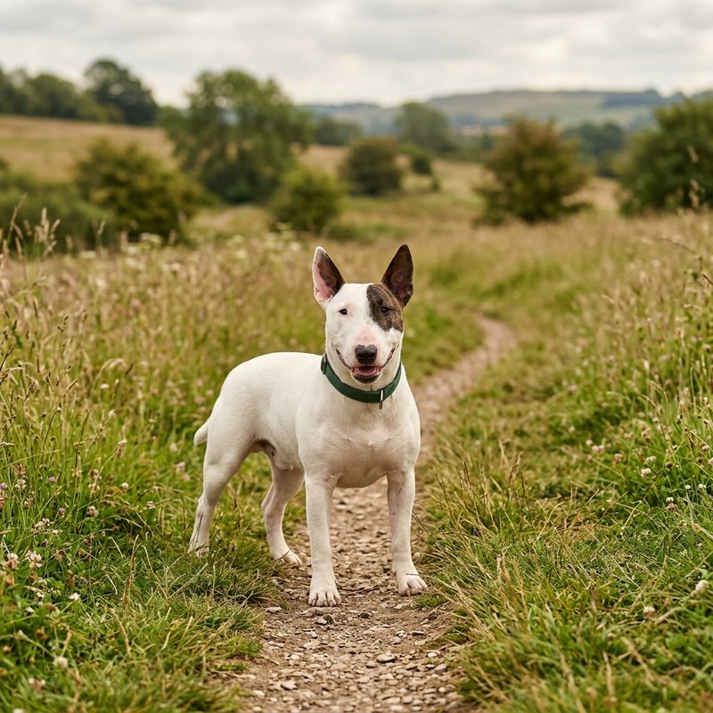 "Bull Terrier outdoors"
