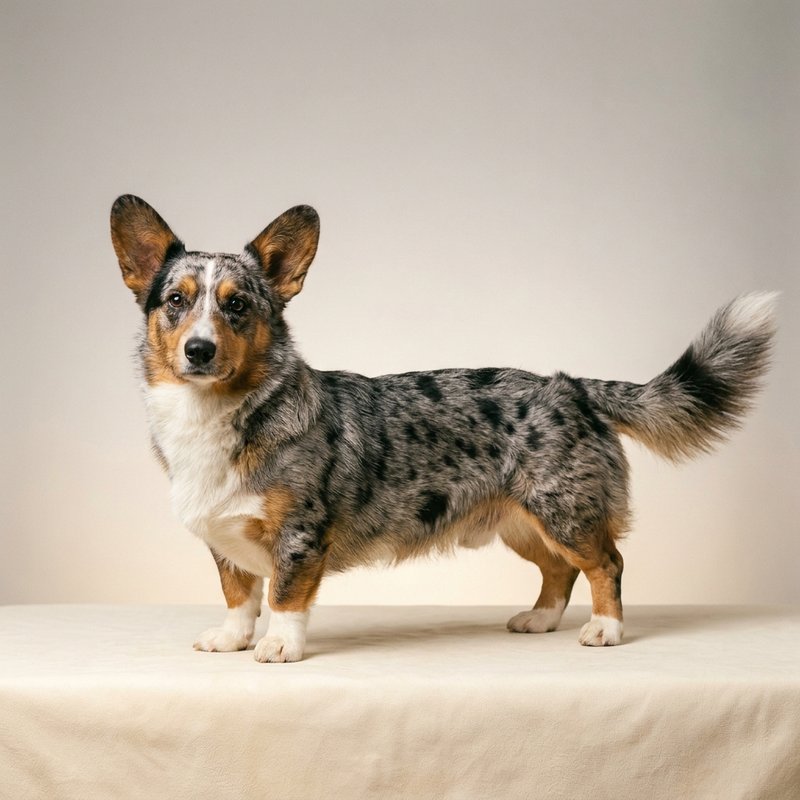 "Cardigan Welsh Corgi studio portrait"