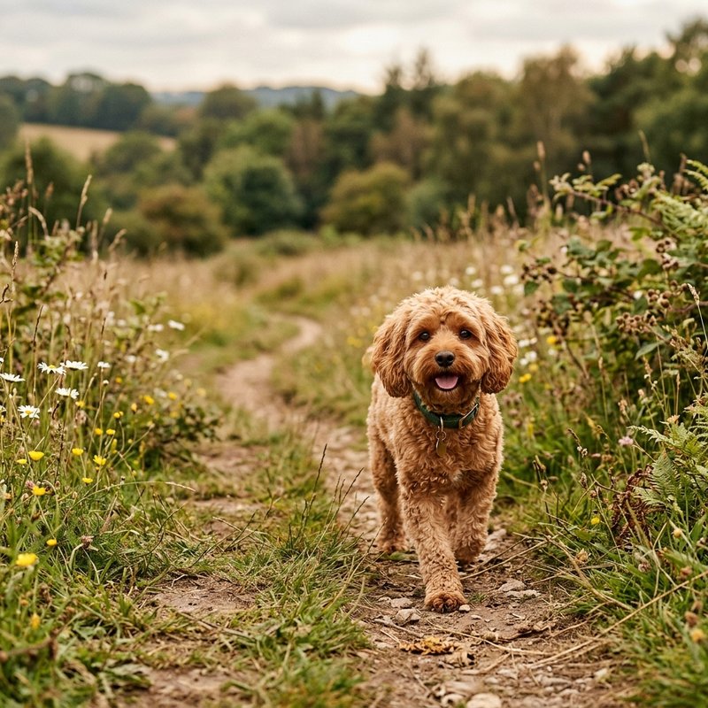 "Cavapoo outdoors"