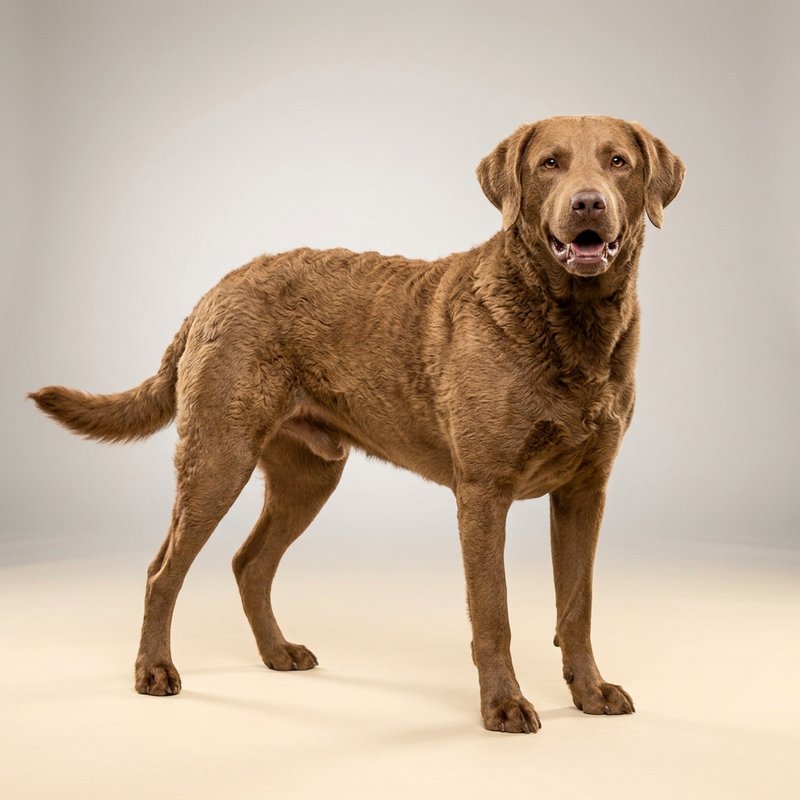 "Chesapeake Bay Retriever studio portrait"
