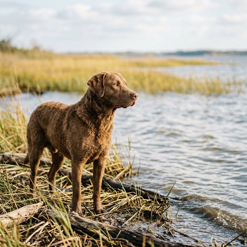 "Chesapeake Bay Retriever outdoors"
