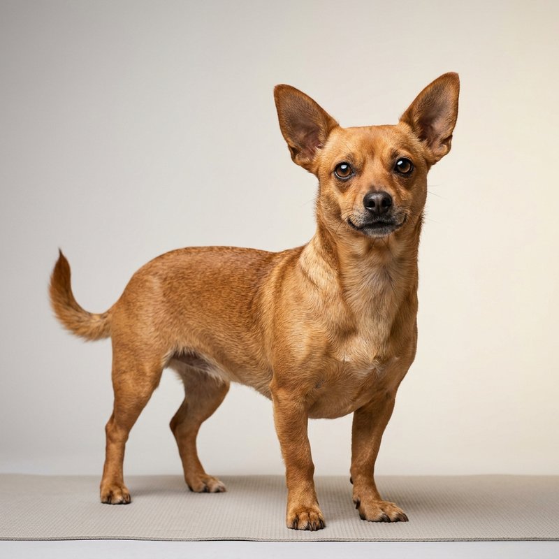 "Chiweenie studio portrait"
