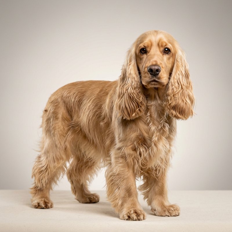 "Cocker Spaniel studio portrait"