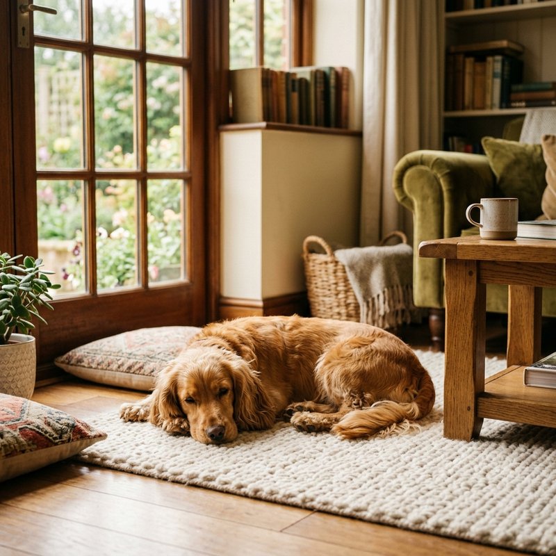 "Cocker Spaniel at home"
