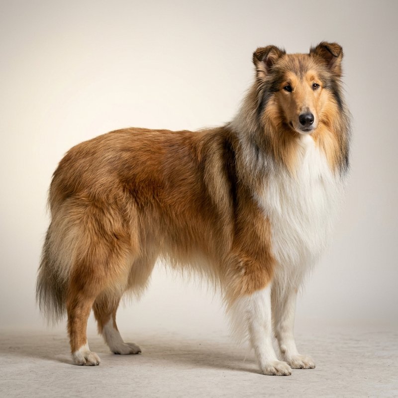 "Collie studio portrait"