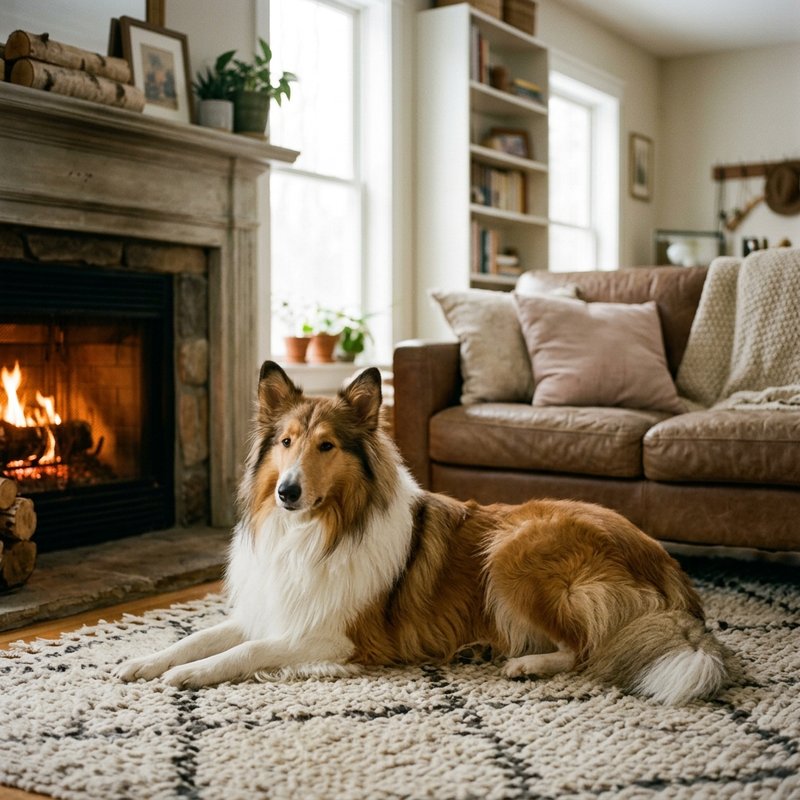 "Collie at home"