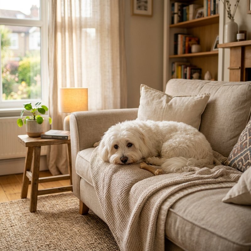 "Coton De Tulear at home"