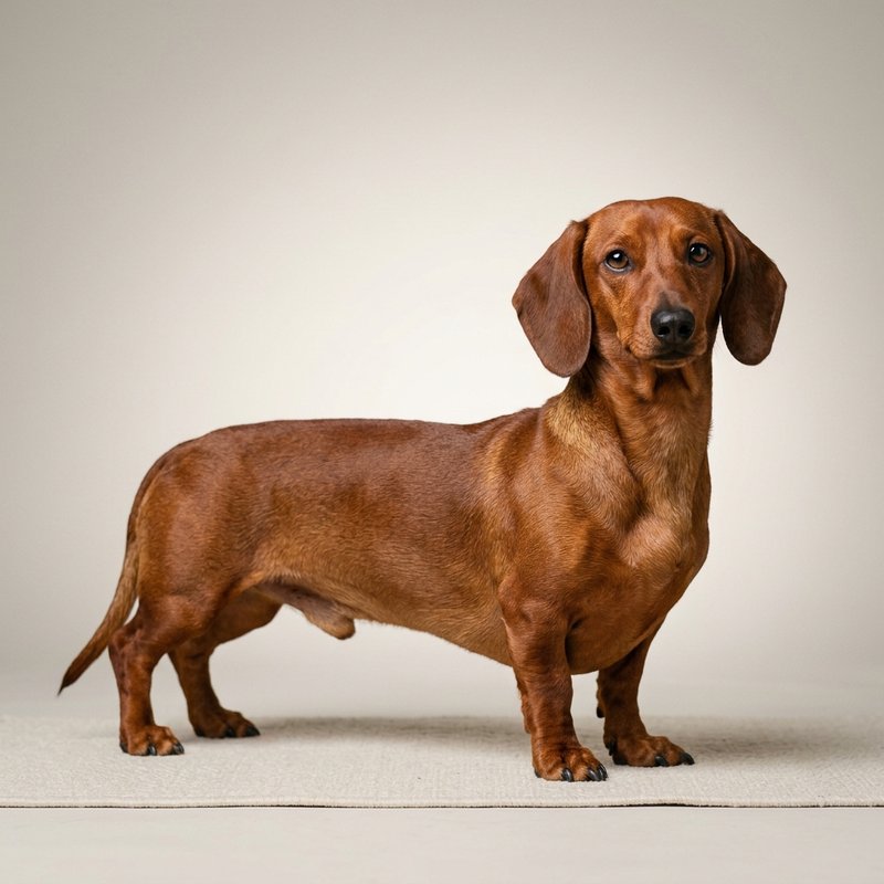 "Dachshund studio portrait"