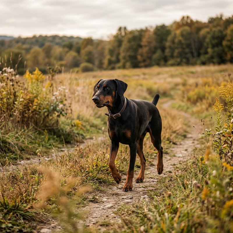 "Doberman Pinscher outdoors"