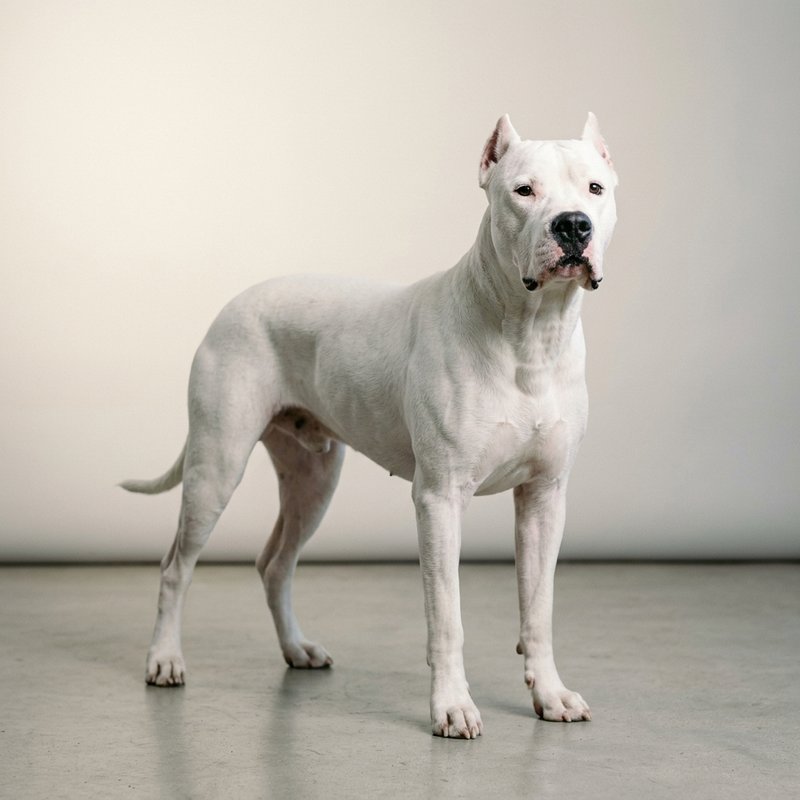 "Dogo Argentino studio portrait"
