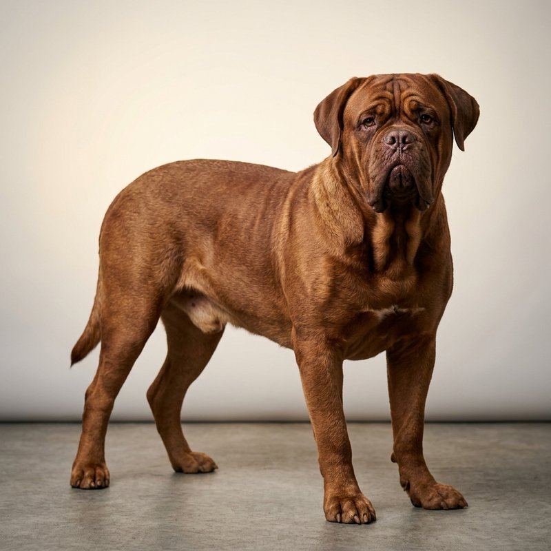 "Dogue De Bordeaux studio portrait"