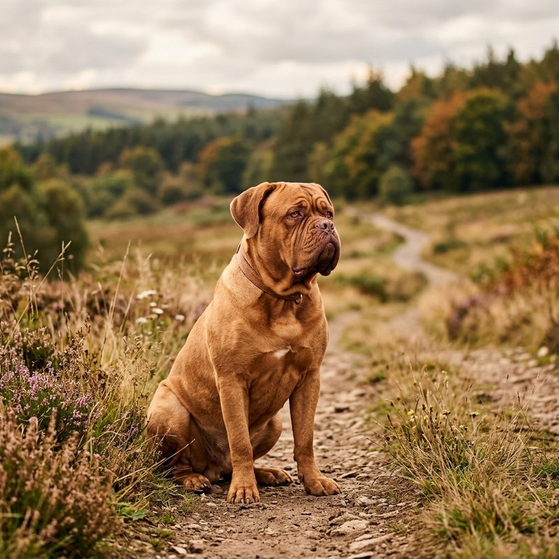 "Dogue De Bordeaux outdoors"