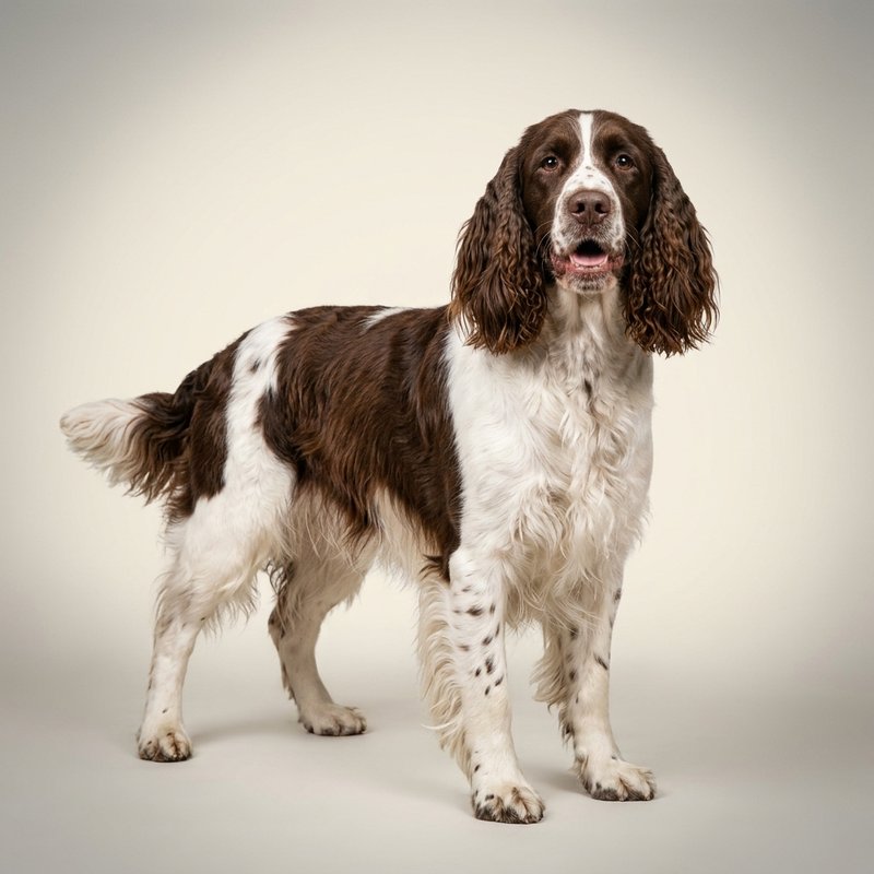 "English Springer Spaniel studio portrait"