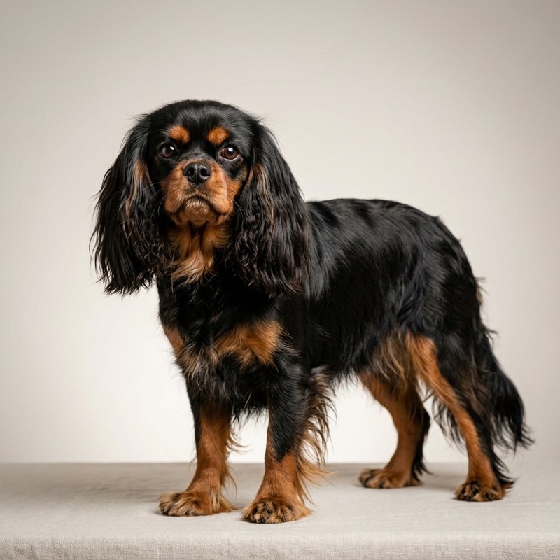 "English Toy Spaniel studio portrait"
