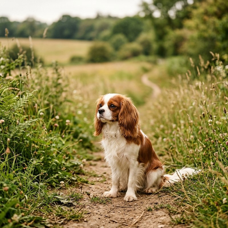 "English Toy Spaniel outdoors"