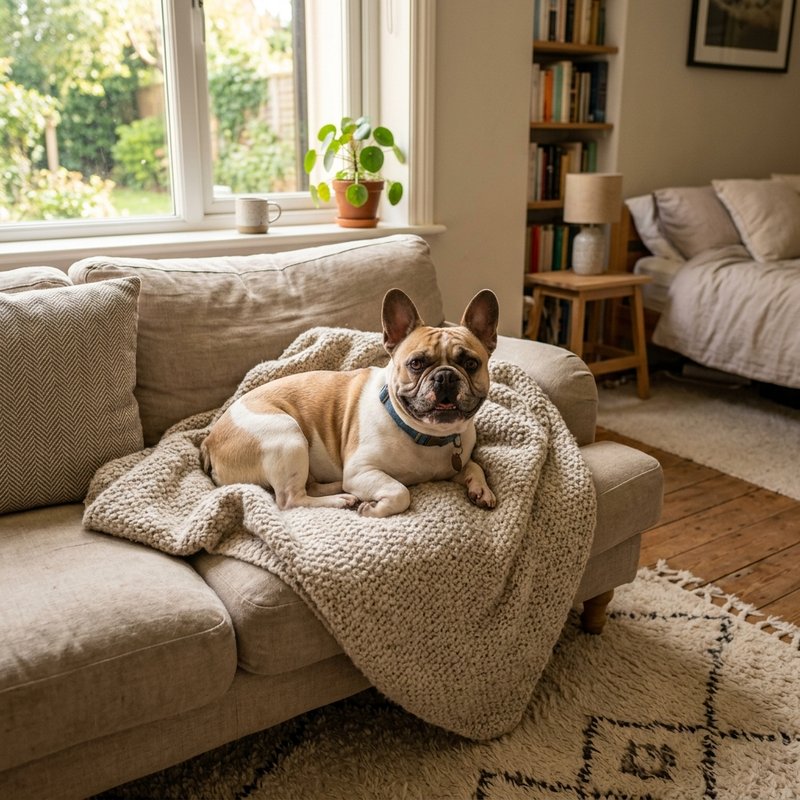 "French Bulldog at home"
